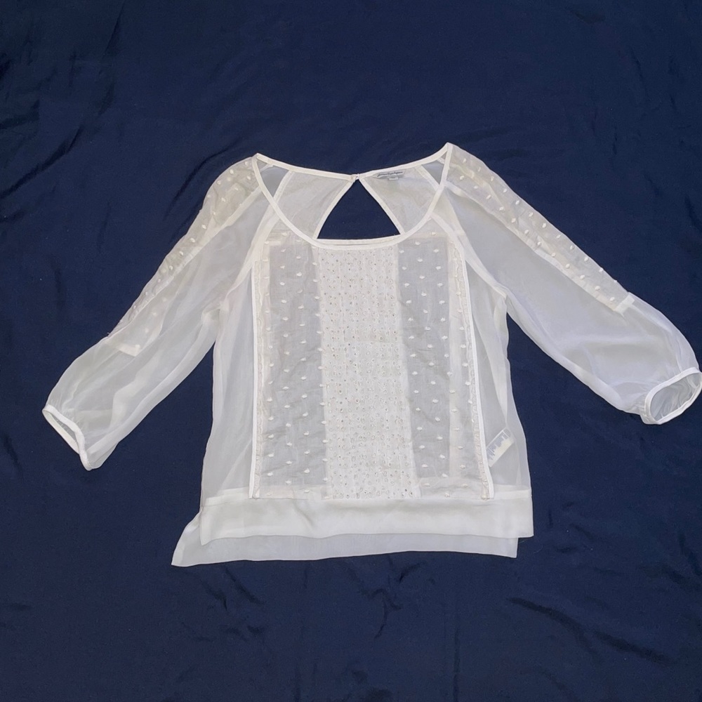 sheer long sleeve top